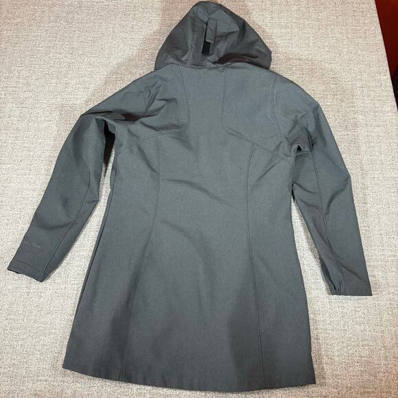 Eddie Bauer Women Softshell Grey Coat with Hood Medium - Picture 2 of 7